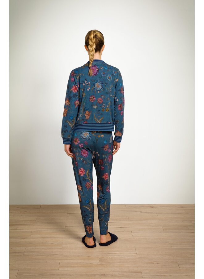 Bobien Long Trousers Coco Flower Blue