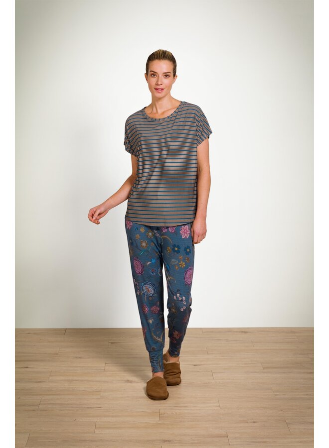 Bobien Long Trousers Coco Flower Blue