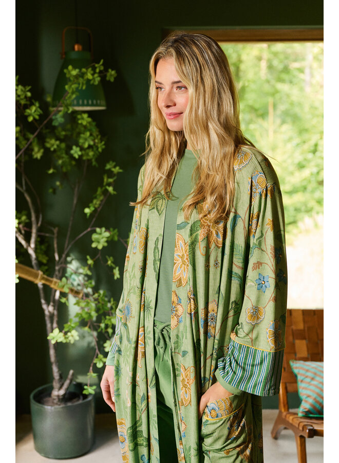 Britta Long Trousers Velvet Green