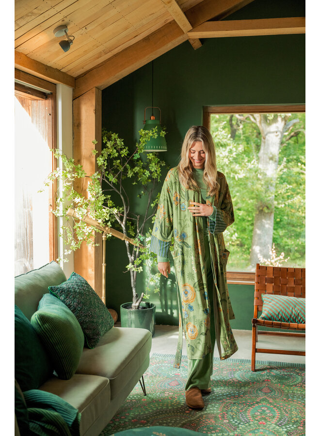 Britta Long Trousers Velvet Green