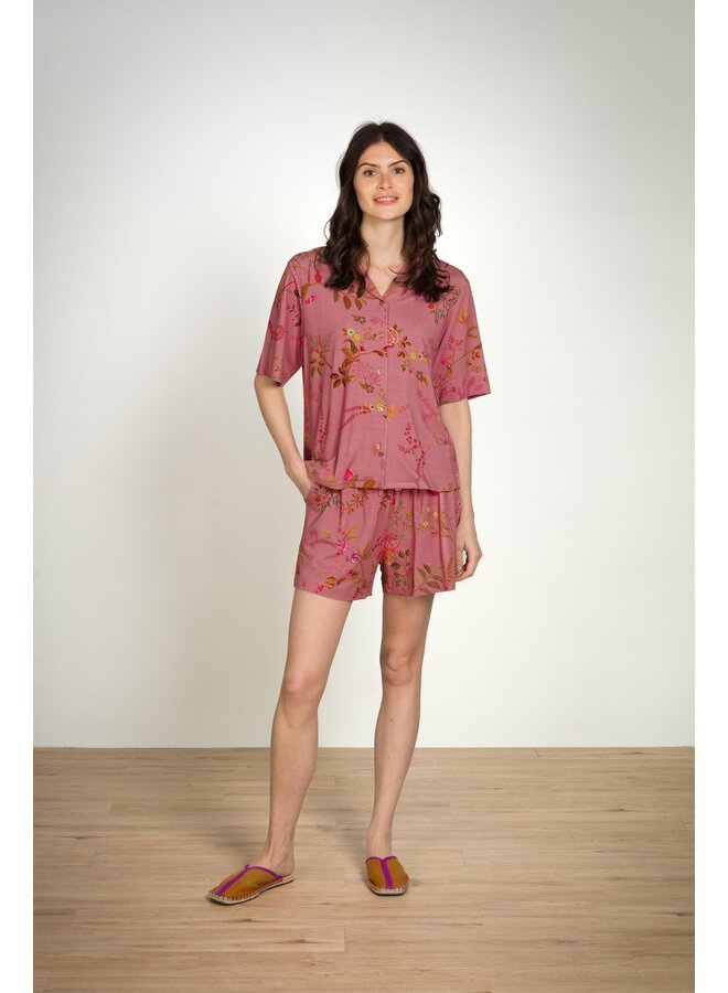 Bob Short Trousers Bodhi Flower Dark Pink