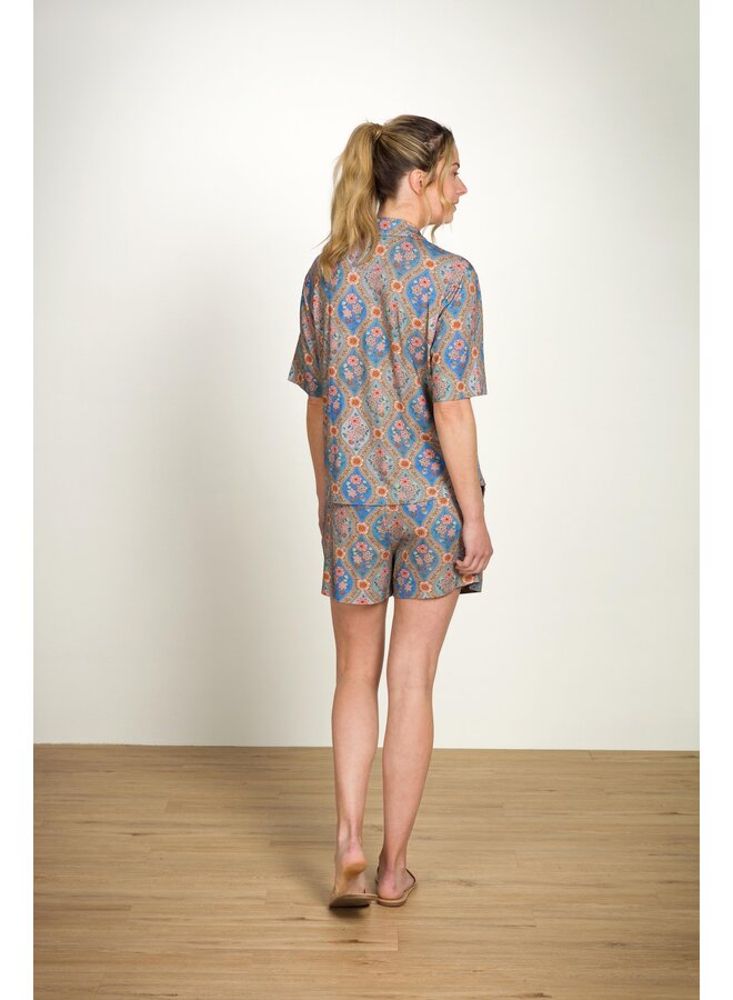 Bob Short Trousers Ornamento Blue