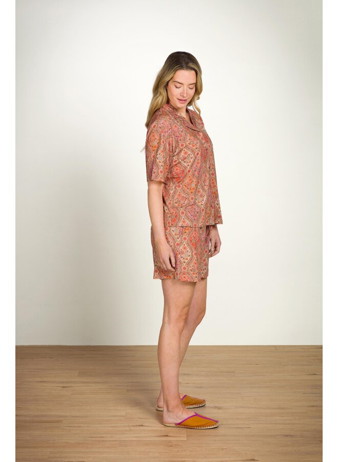 Bob Short Trousers Ornamento Orange