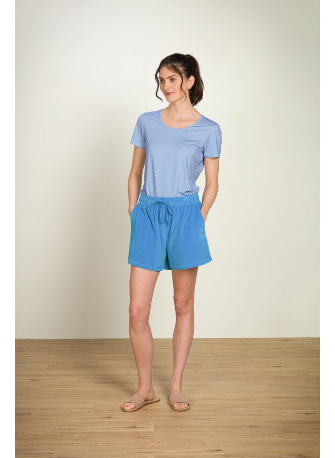 Bisou Short Trousers Velvet Blue