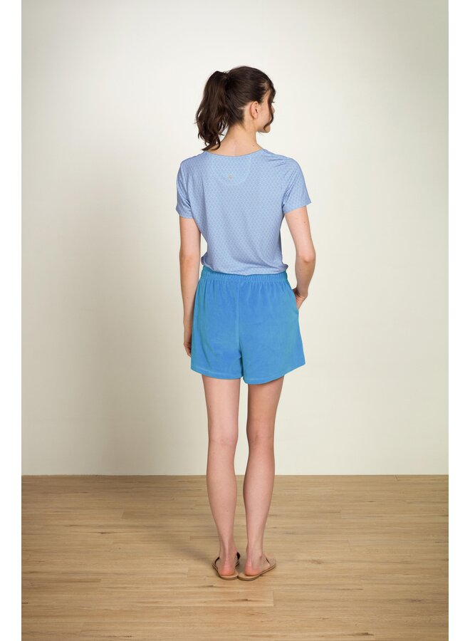 Bisou Short Trousers Velvet Blue