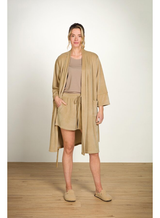 Bisou Short Trousers Velvet Beige