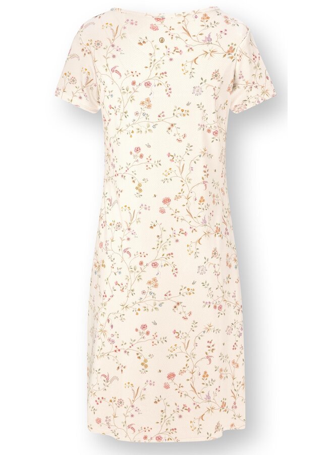 Daisy Short Sleeve Nightdress Little Delhi Offwhite