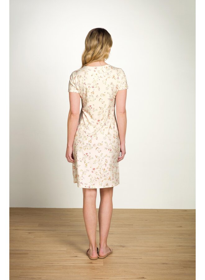 Daisy Short Sleeve Nightdress Little Delhi Offwhite