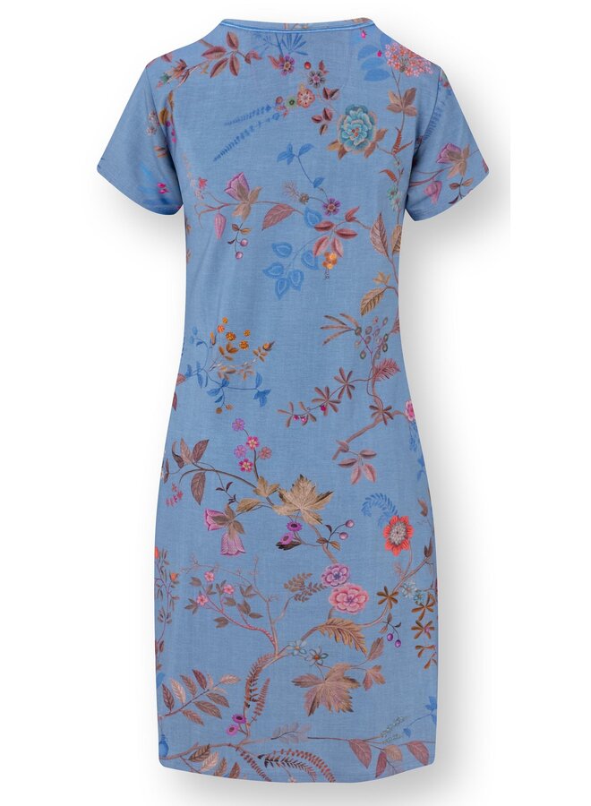 Djoy Short Sleeve Nightdress Bodhi Flower Blue