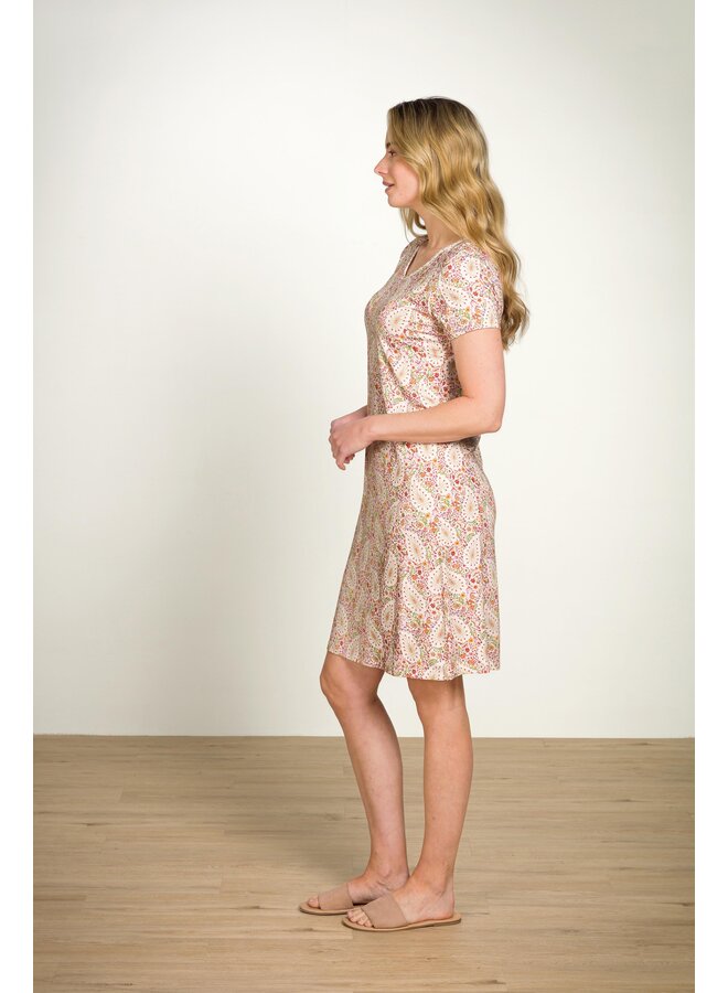 Djoy Short Sleeve Nightdress Kairi Bloom Red