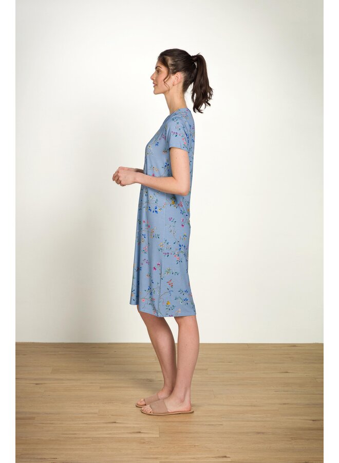 Daniela Short Sleeve Nightdress Delhi Dreams Blue