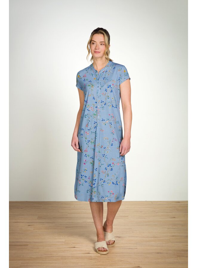 Dalia Short Sleeve Nightdress Delhi Dreams Blue