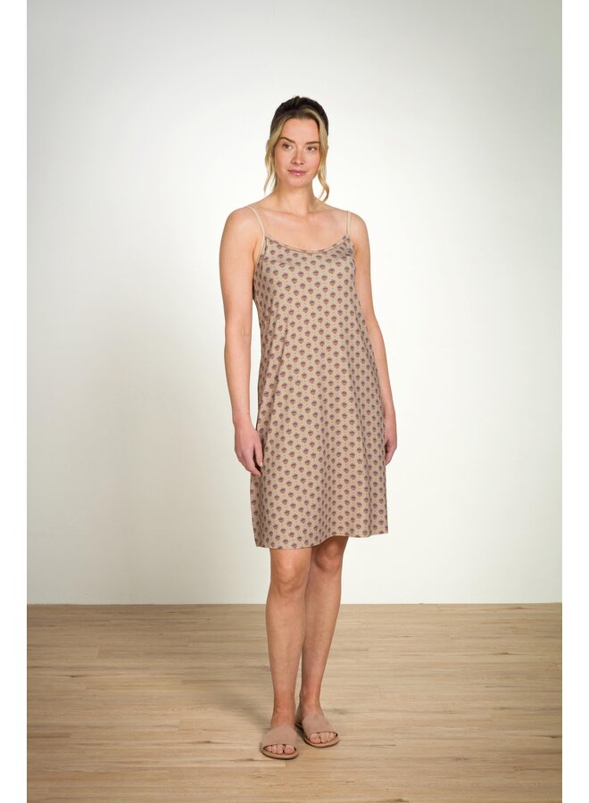 Diezel Sleeveless Nightdress Jaipur Flower Khaki Blue