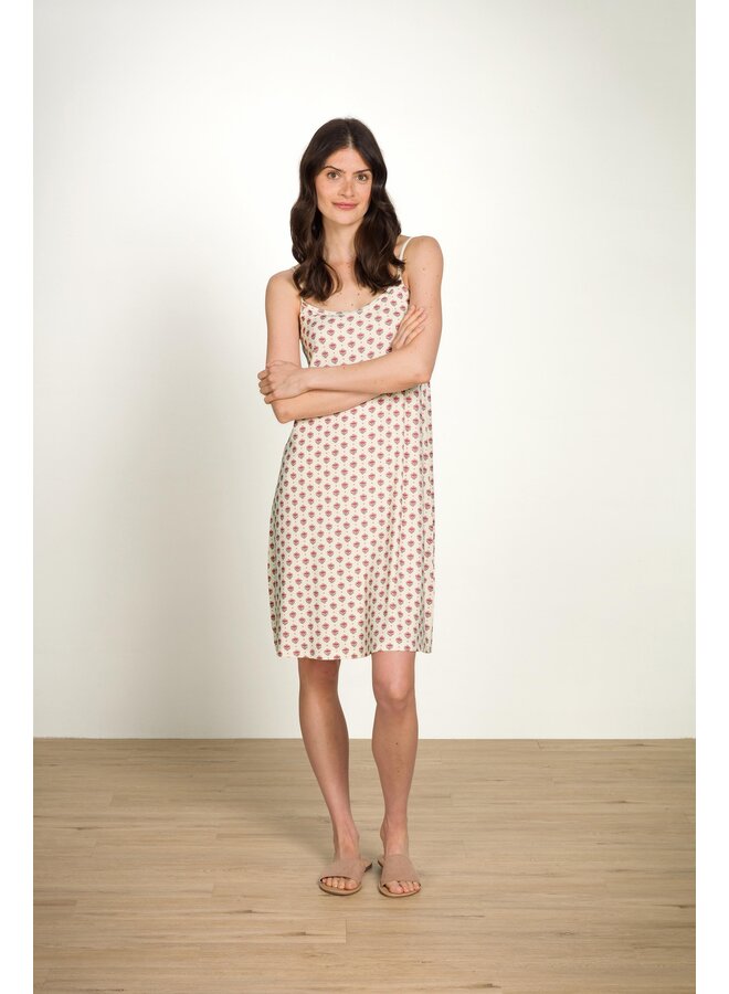 Diezel Sleeveless Nightdress Jaipur Flower White Pink