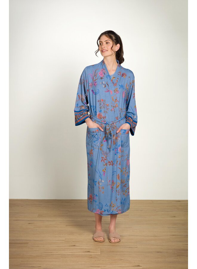 Noa Kimono Bodhi Flower Blue