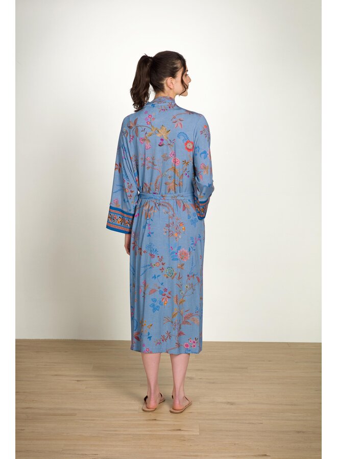 Noa Kimono Bodhi Flower Blue