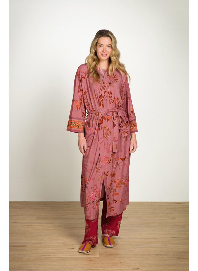 Noa Kimono Bodhi Flower Dark Pink