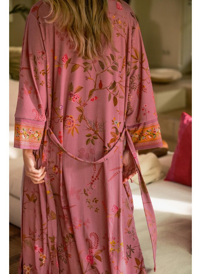 Noa Kimono Bodhi Flower Dark Pink