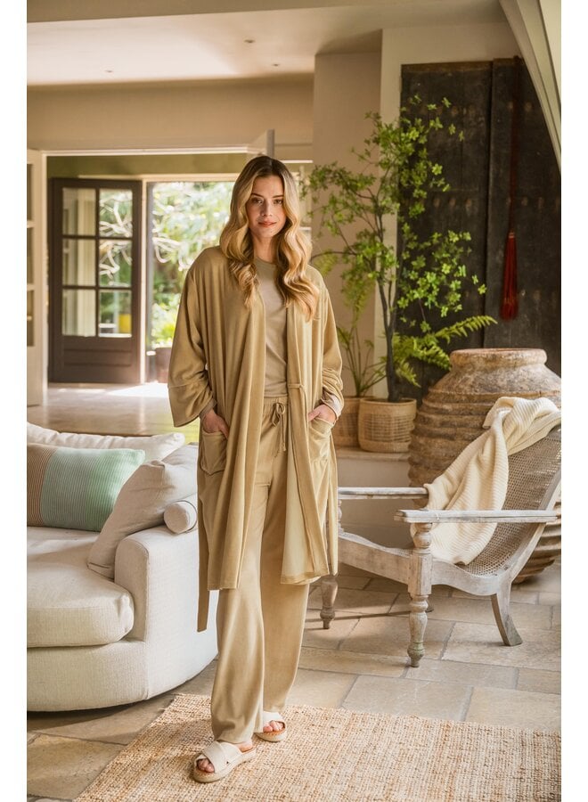 Naomi Kimono Velvet Beige