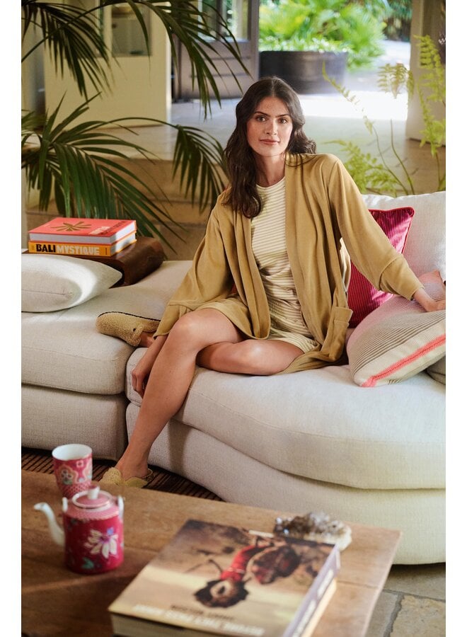 Naomi Kimono Velvet Beige