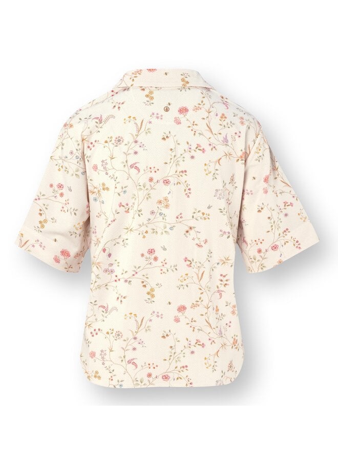 Flora Short Sleeve Top Little Delhi Offwhite