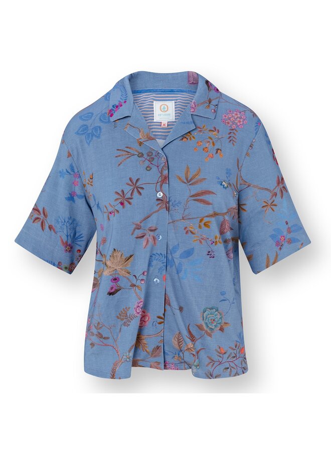 Flora Short Sleeve Top Bodhi Flower Blue