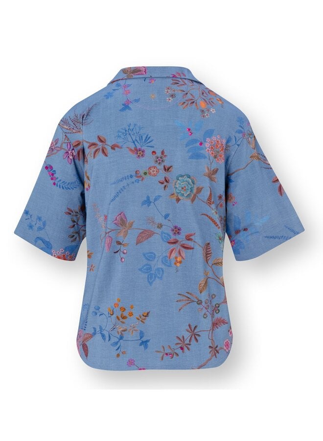 Flora Short Sleeve Top Bodhi Flower Blue