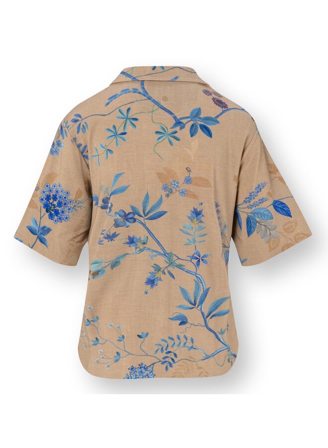 Flora Short Sleeve Top Marigold Blue