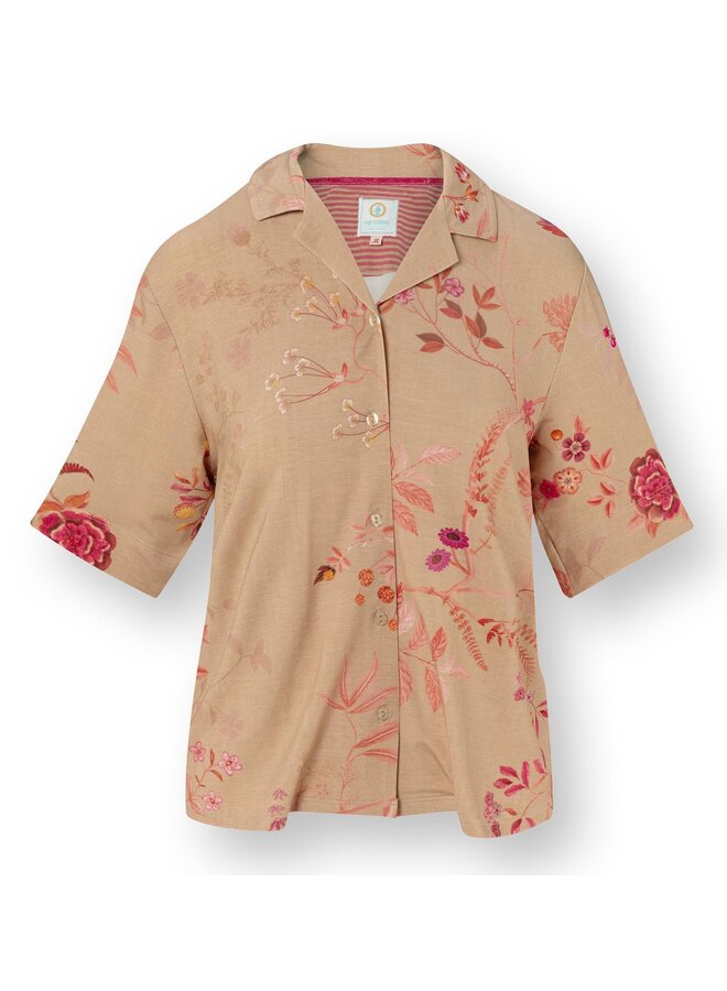 Flora Short Sleeve Top Marigold Pink