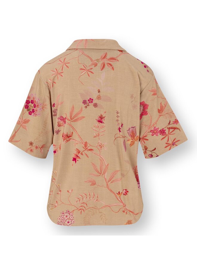 Flora Short Sleeve Top Marigold Pink