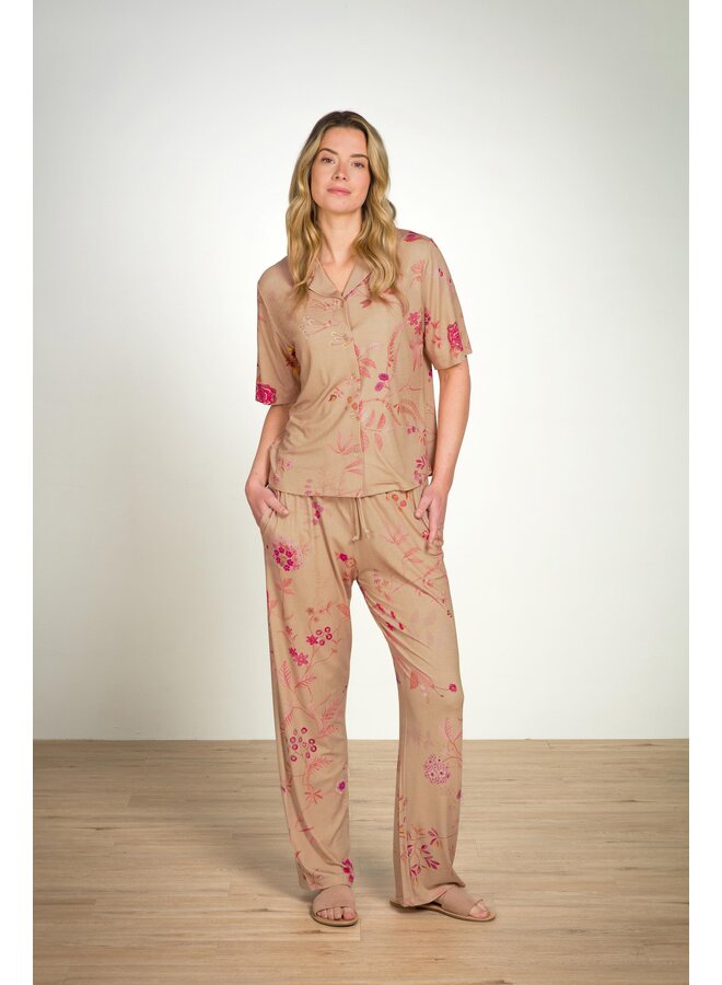 Flora Short Sleeve Top Marigold Pink