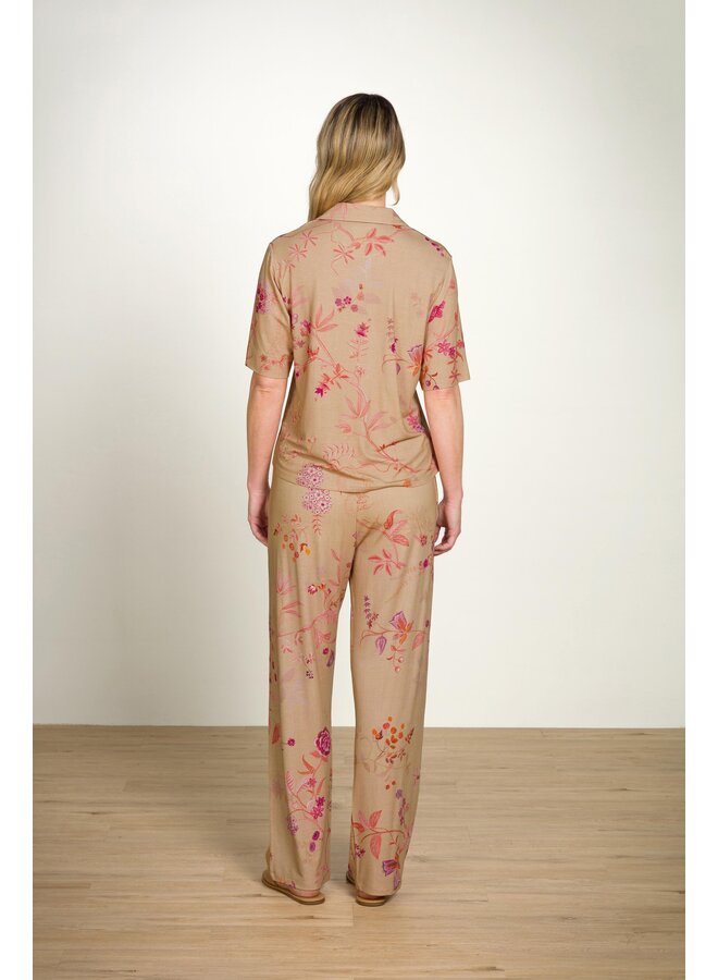 Flora Short Sleeve Top Marigold Pink