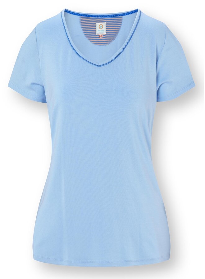 Toy Short Sleeve Top Solid Blue
