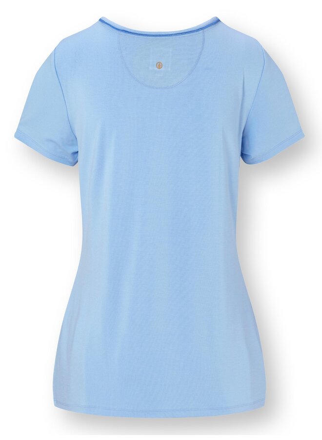 Toy Short Sleeve Top Solid Blue