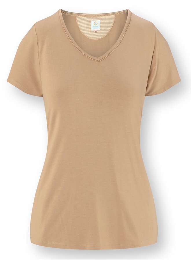 Toy Short Sleeve Top Solid Sand