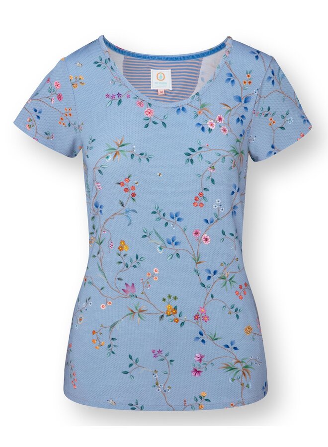 Tilly Short Sleeve Top Delhi Dreams Blue