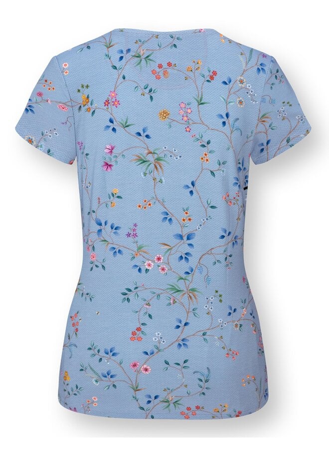 Tilly Short Sleeve Top Delhi Dreams Blue