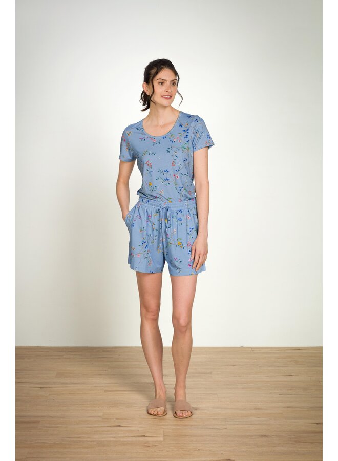 Tilly Short Sleeve Top Delhi Dreams Blue