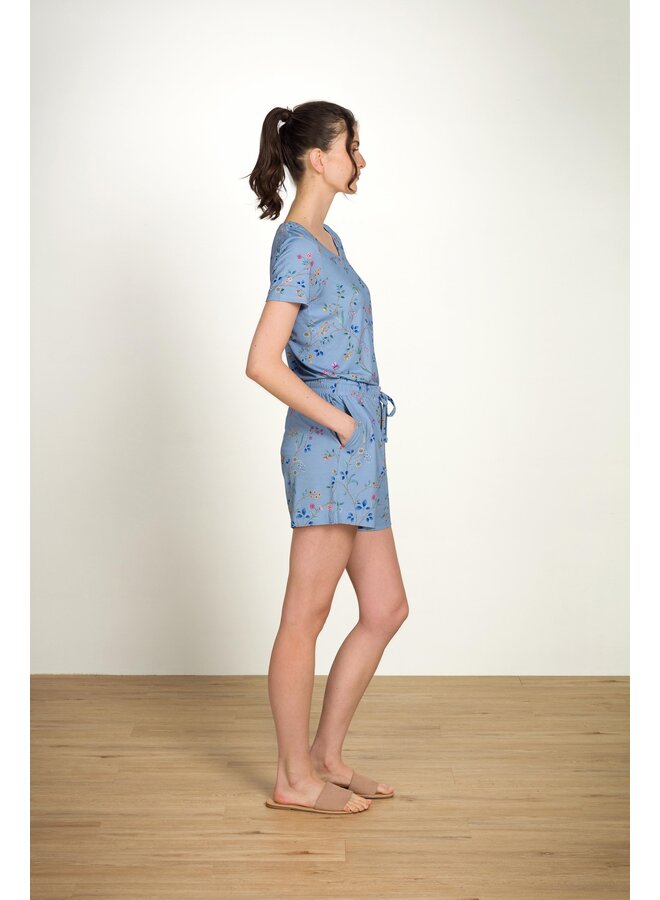 Tilly Short Sleeve Top Delhi Dreams Blue