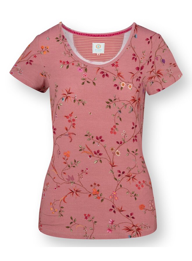 Tilly Short Sleeve Top Delhi Dreams Pink