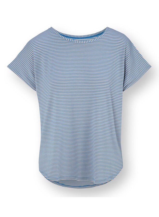 Tatum Short Sleeve Top Little Sumo Stripe Blue
