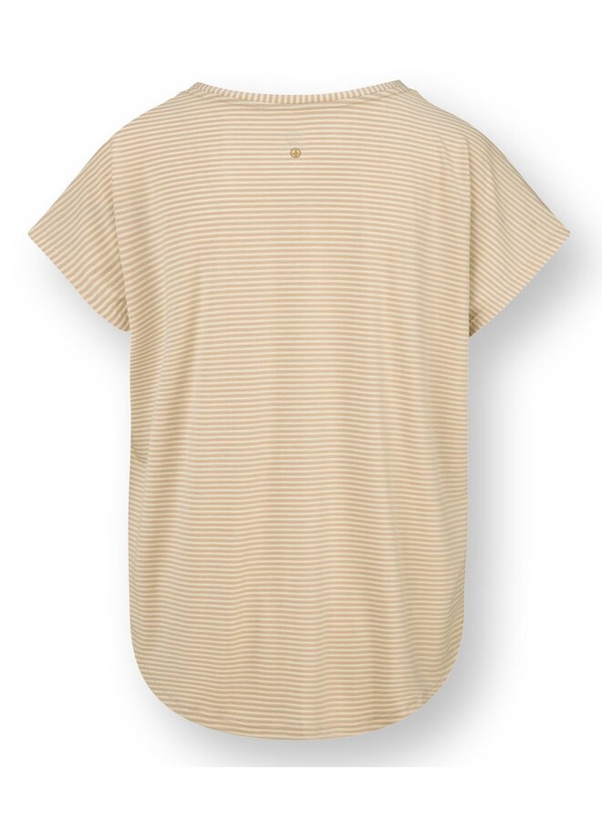 Tatum Short Sleeve Top Little Sumo Stripe Sand