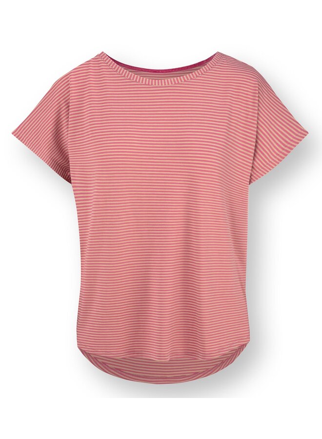 Tatum Short Sleeve Top Little Sumo Stripe Pink