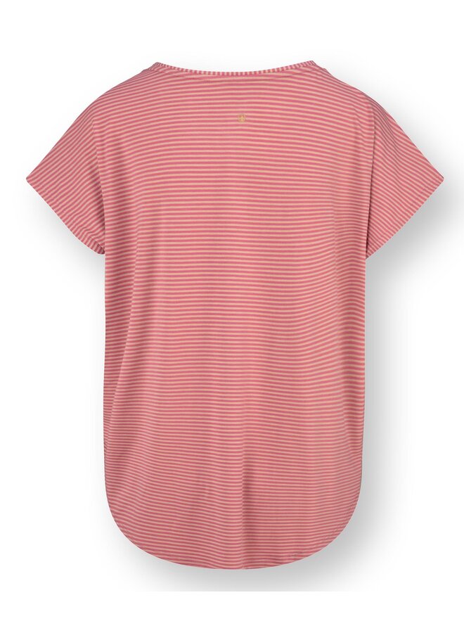Tatum Short Sleeve Top Little Sumo Stripe Pink