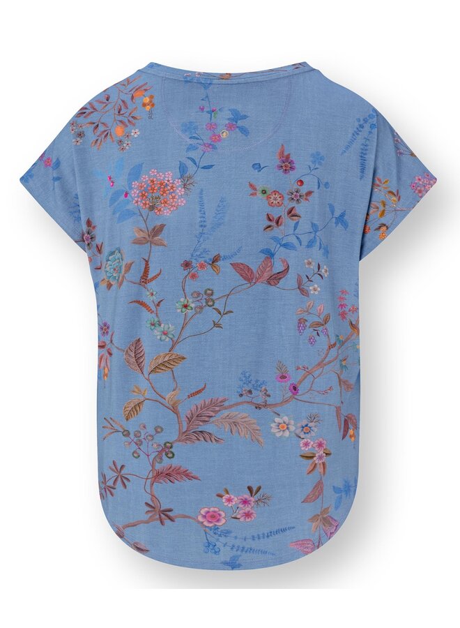 Tatum Short Sleeve Top Bodhi Flower Blue