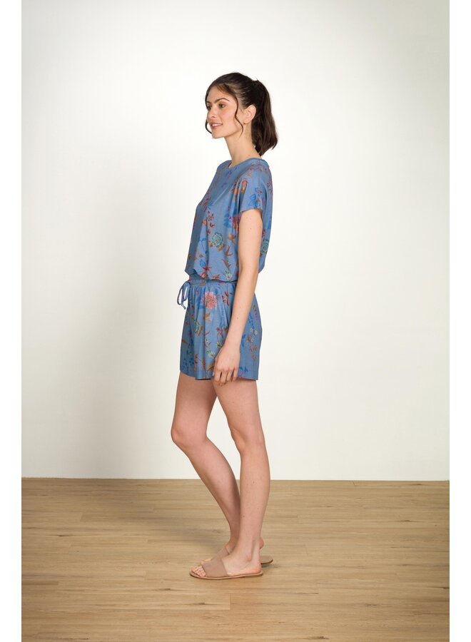 Tatum Short Sleeve Top Bodhi Flower Blue