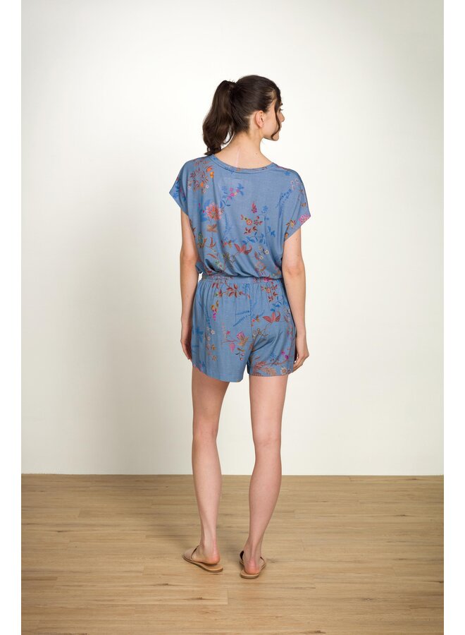 Tatum Short Sleeve Top Bodhi Flower Blue