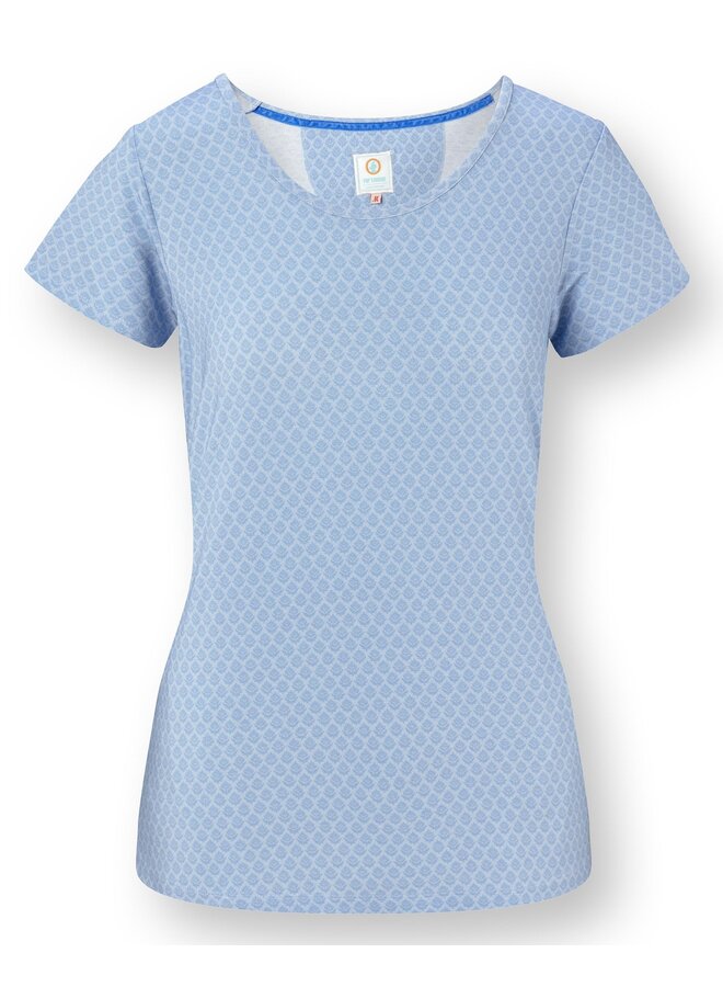 Tilly Short Sleeve Top Thousand Leaves Blue