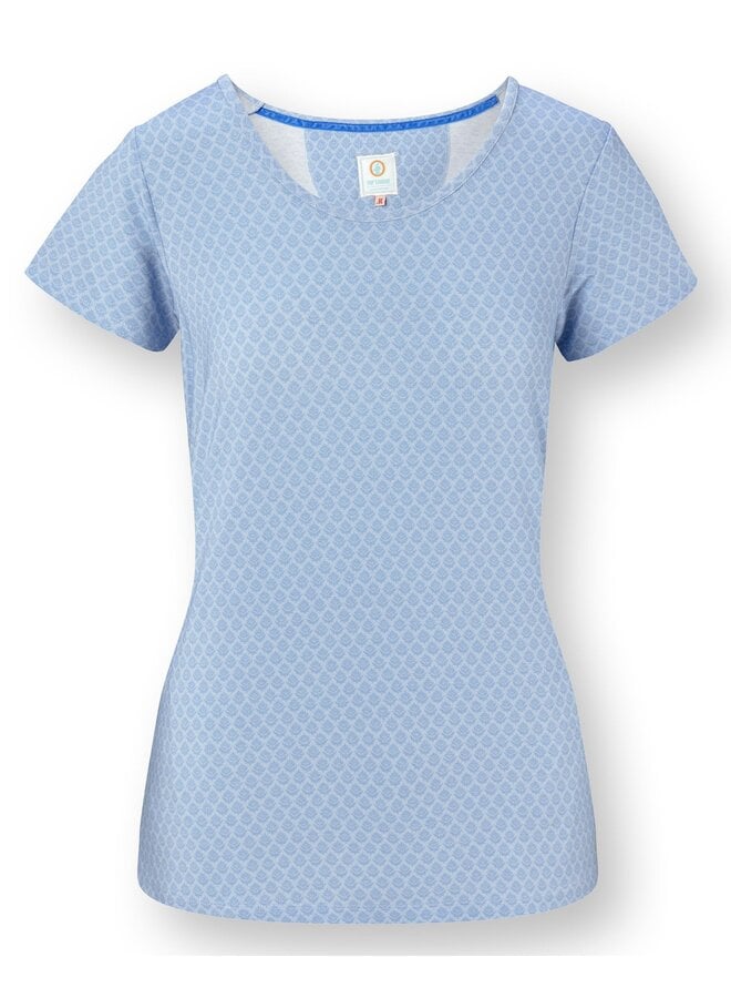Tilly Short Sleeve Top Thousand Leaves Blue