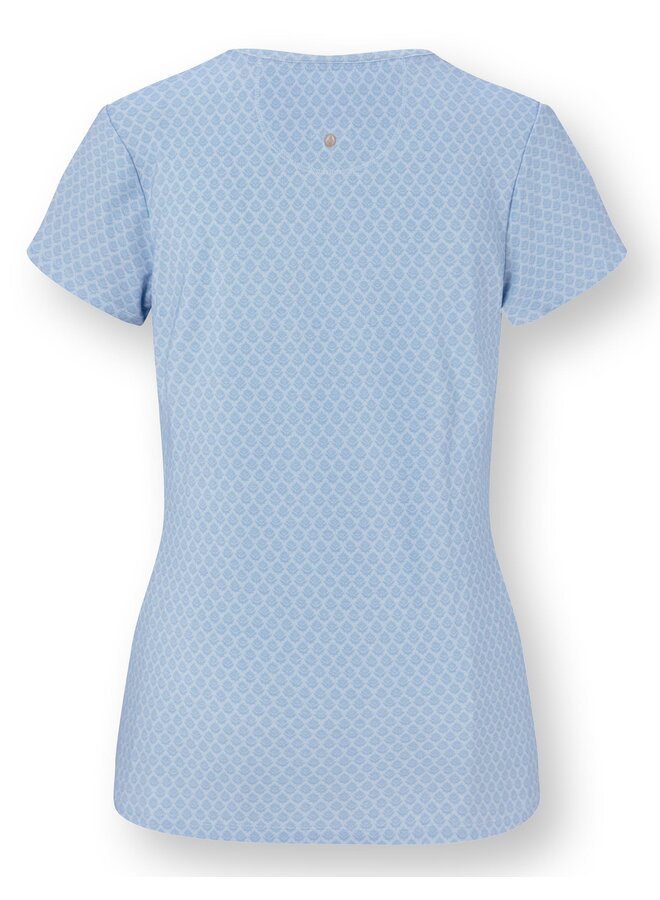 Tilly Short Sleeve Top Thousand Leaves Blue